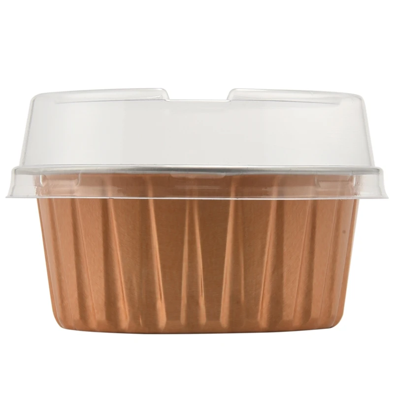 

Foil Ramekins Cupcake Baking Cups Holders Cases With Lid,100Pcs Aluminum Foil Cupcake Liners,Muffin Liners Cups With Lid