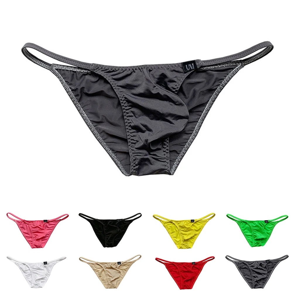 Сексуальное мужское нижнее белье PenisPouch сетчатые ультратонкие стринги-бикини