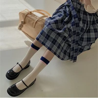 lolita harajuku style breathable long socks women solid color fashion retro girls student comfortable jk sock christmas gifts