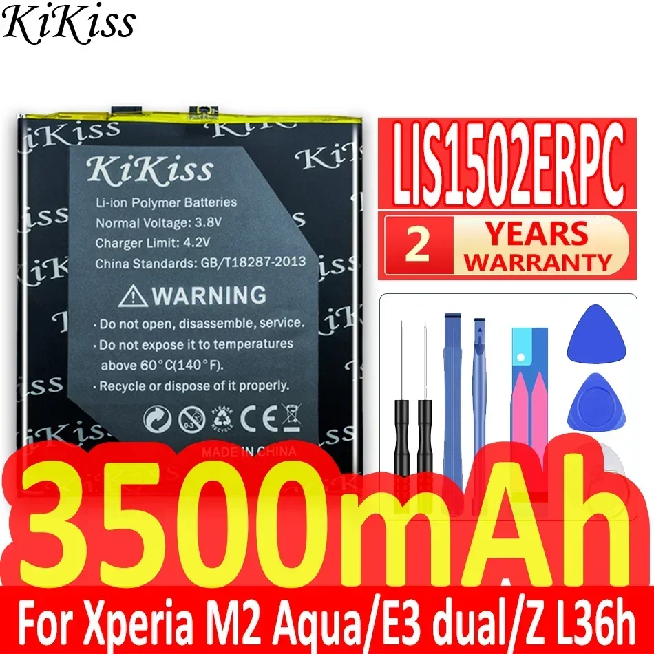 Аккумулятор KiKiss 3500 мАч для мобильного телефона Sony Xperia Z L36h L36 c6602 C6603 S39H C2305 M2 S50H D2303