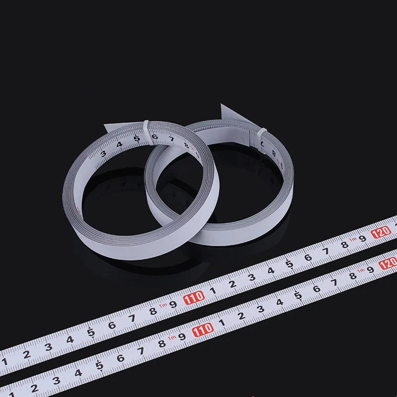 

0.5-3m Stainless Steel Metric Track Self Adhesive Tape Measure Wear-resistant Measuring Ruler T Track Measurement Tapes