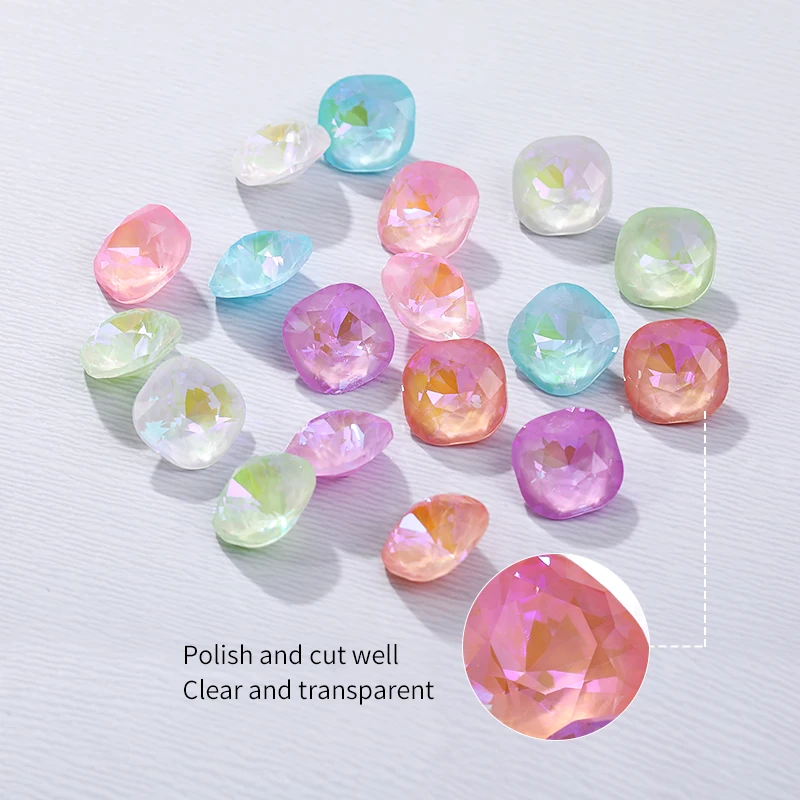 10 мм квадратные стеклянные стразы оптом оптовая продажа блестящие кристаллы