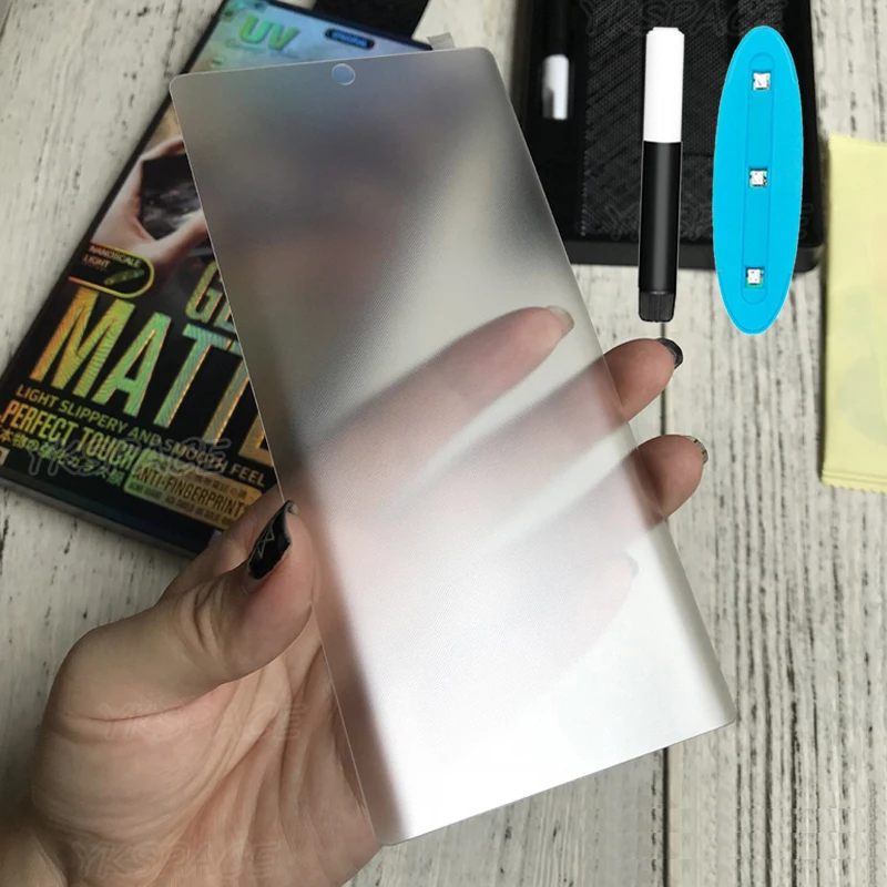 

For oneplus 10 7 T 9 8 Pro tempered glass matte screen protectors 9Pro 10pro 8pro uv full glue protective film phone accessories