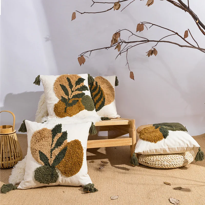 

Наволочка для подушки с кисточками в скандинавском стиле, декоративная искусственная стеганая домашняя наволочка, богемная наволочка для кровати, гостиной, дивана