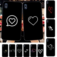 simple lines love heart phone case for samsung a51 01 50 71 21s 70 31 40 30 10 20 s e 11 91 a7 a8 2018