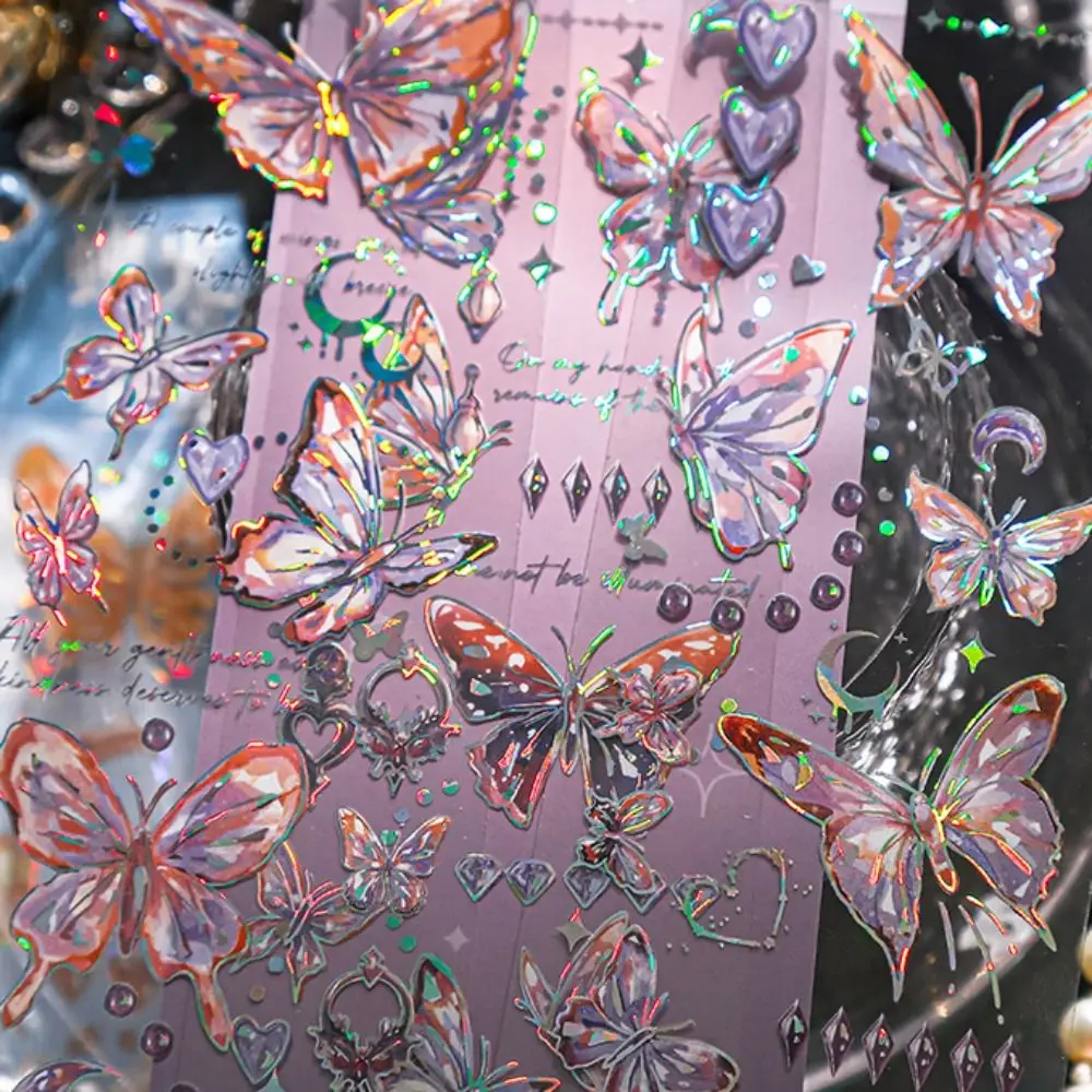 DIY ремесла бабочка коллаж наклейки ручной работы декоративные голографические