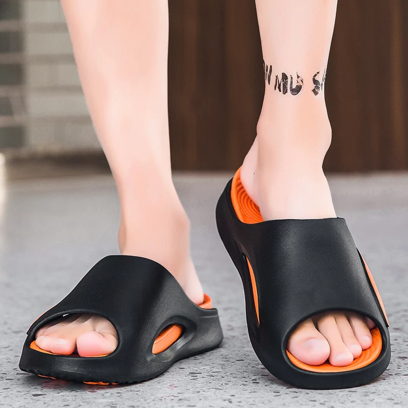 Летние мужские тапочки из ЭВА модные простые уличные сандалии повседневные