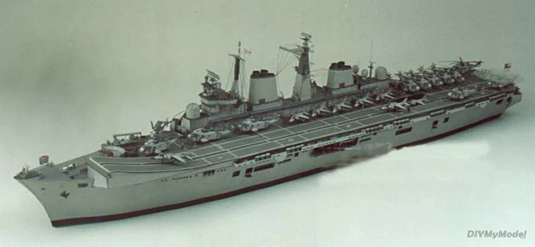

DIYMyModeI 1:400 British Invincible Aircraft Carrier Paper Model Military Fans Handmade DIY