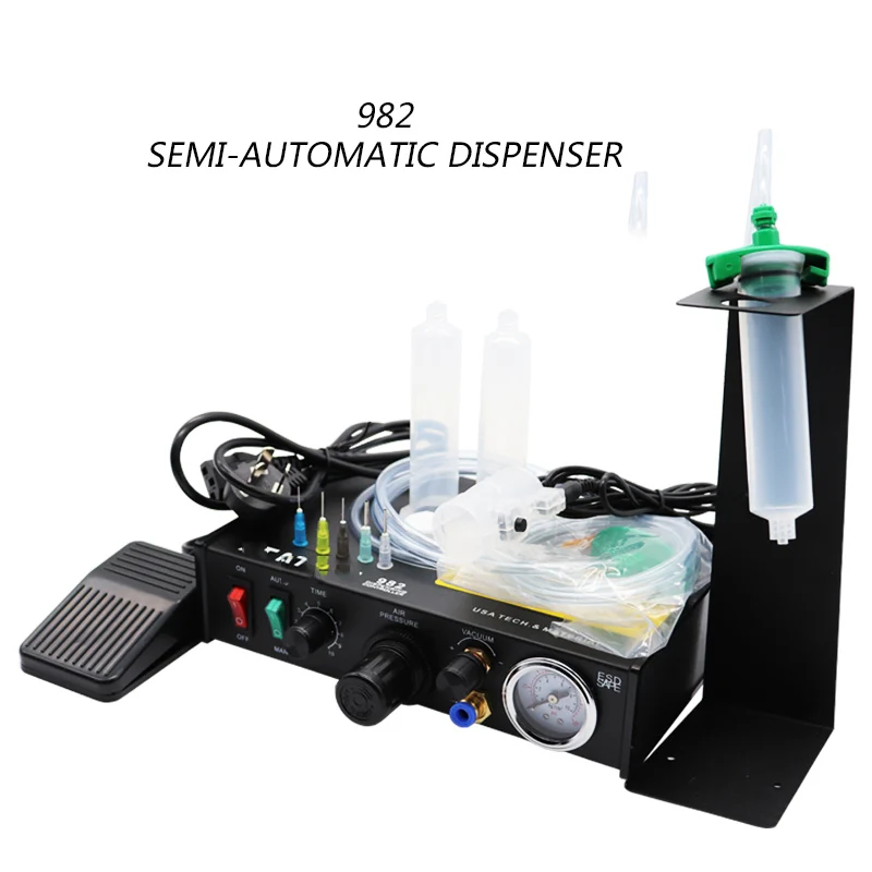 

982 Manual Controller Dispensing Glue Injection Machine 220V/8W Silicone Ab Glue Uv Glue Glue Filling Machine
