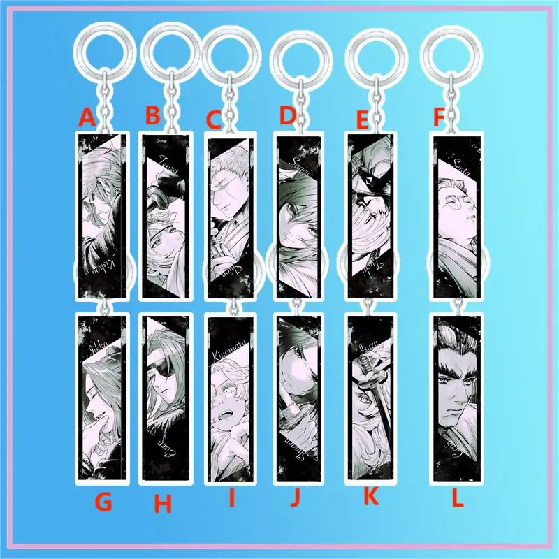 

Anime Keychain Jigokuraku Gabimaru Aza Choubei Decoration Acrylic Keyring Strap Figure Hanging Accessories 6cm