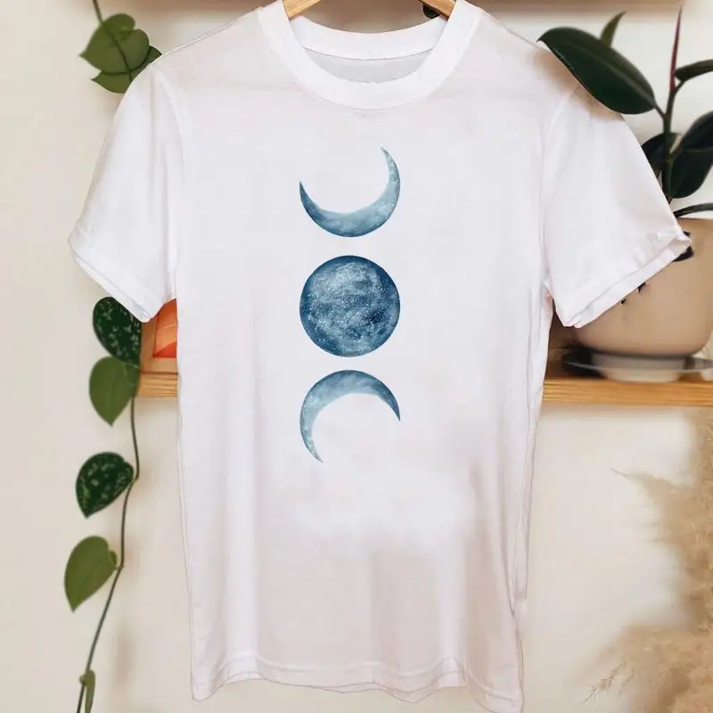 

Tee Shirt Fashion Moon 90s New Style Spring Summer Tshirt Top Female Lady Clothes Short Sleeve T Women Casual Graphic T-shirts