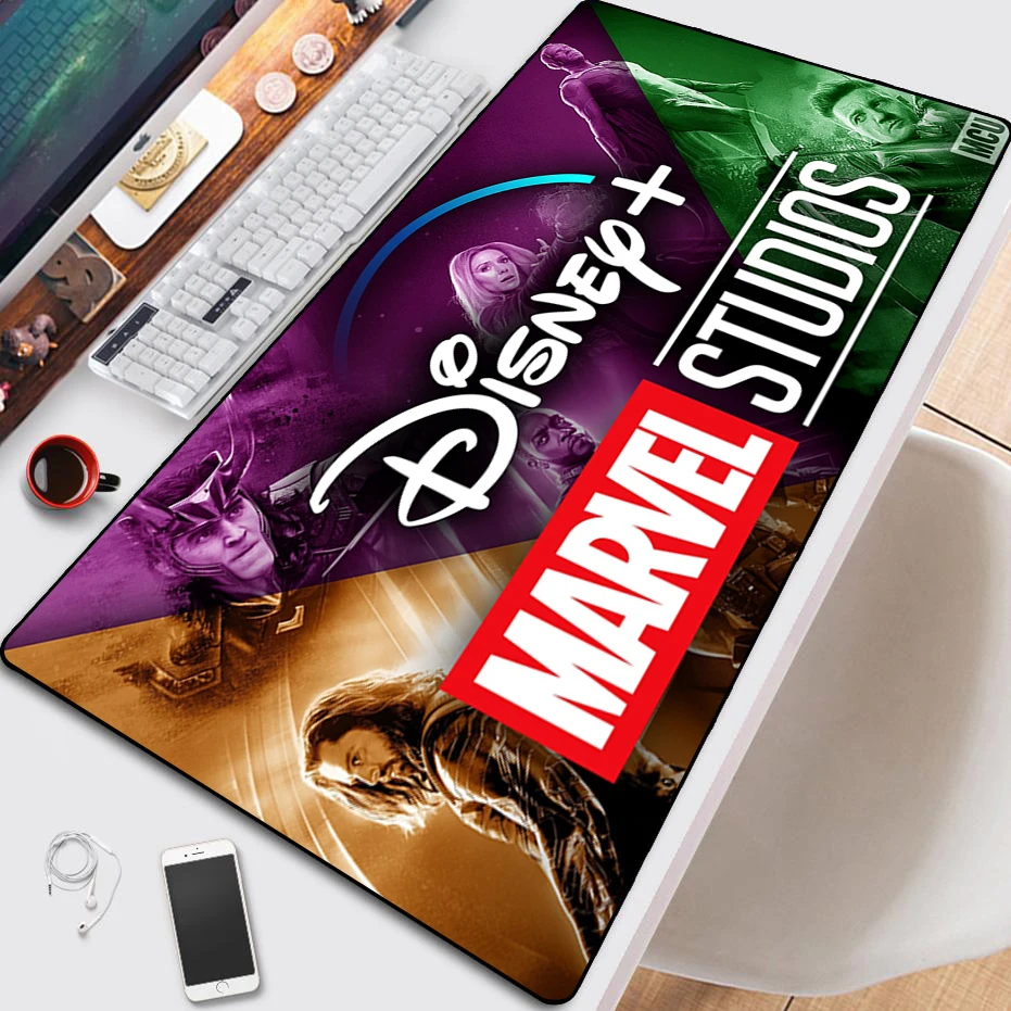 

Disney Marvel HD Printing Mouse Pad Computer Pc Gamer Hot Large Desk Pads Computer Lock Edge Keyboard Mat Gifts Dropshipping