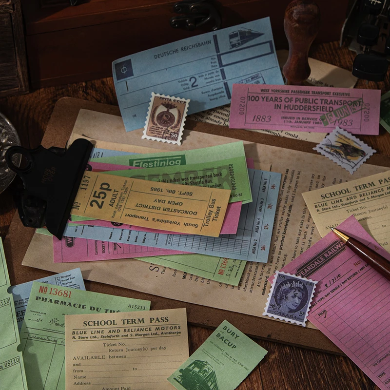 

140 шт. в упаковке, бумажные стикеры для записей в стиле ретро, декоративные подкладки для записей, стикеры для скрапбукинга, 95*68 мм