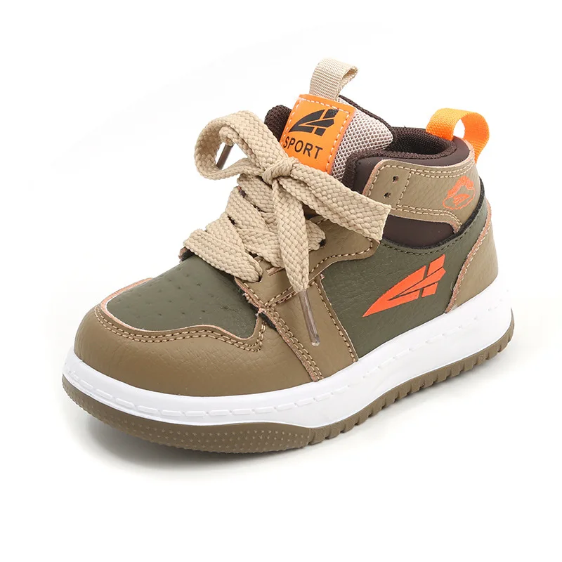 

Kids Fashion Autumn High-top Sneakers for Boy's Girl's Non-slip Rubber Soled Sports Running Shoes Children Casual Walking Shoes