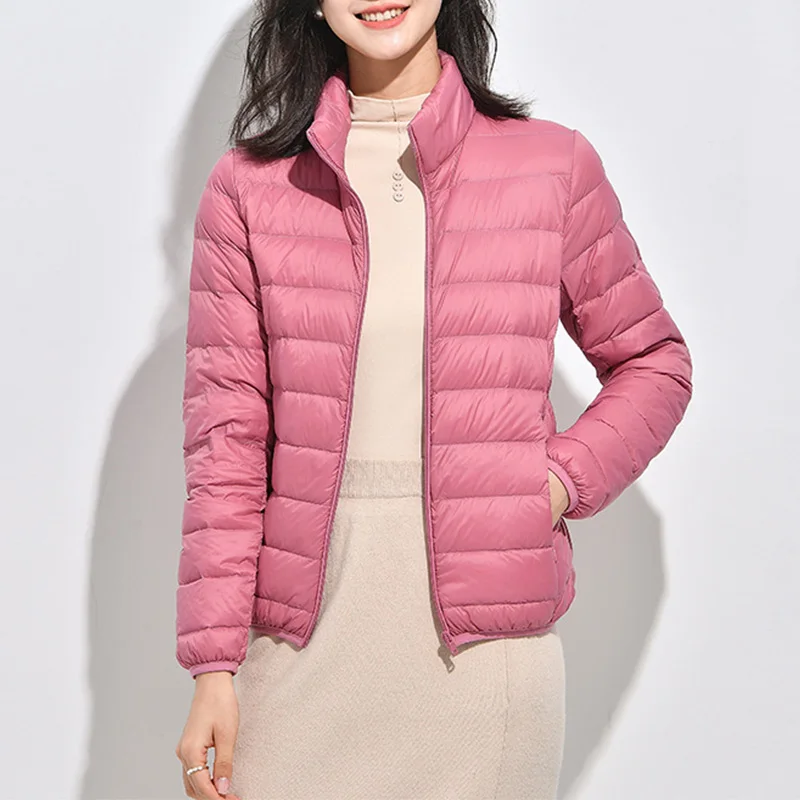 

1PC Winter Cotton Coat Jacket Down Coat Short Coat Parka Ultra Light Stand Collar Women Warm