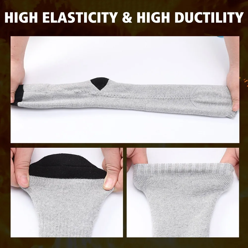 Winter Heated Socks for Men Women Thermal Heating Socks USB Rechargable Battery Warmer Socks For Outdoor Cycling Ski Camping
