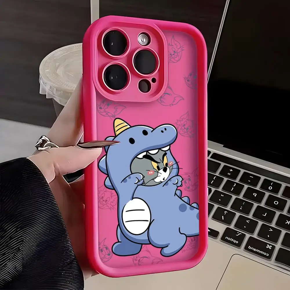 Чехол для телефона TomS JerryS IPhone 16 Pro Max 15 14 Plus 13 12 11 XR XS X 7 8 мягкая задняя крышка из ТПУ