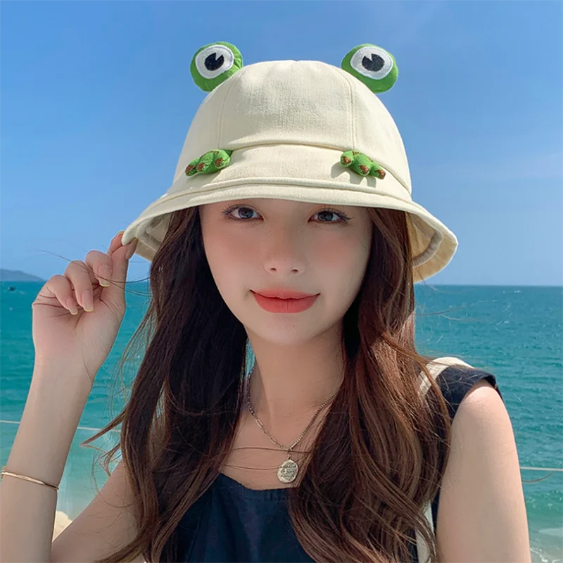 

Funny frog Fishing Hunting Cap Bucket Hat Kebab Harajuku Cotton Fisherman Men Women Outdoor Sunscreen Hats Caps