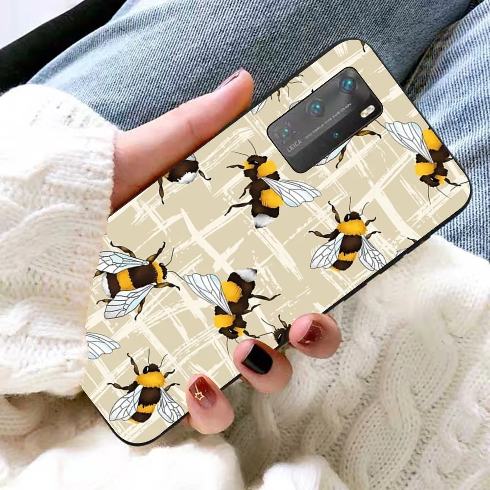 Чехол для телефона с принтом пчел Samsung A 13 21 30 31 32 51 52 53 70 Huawei Honor 50 60 OPPO vivo