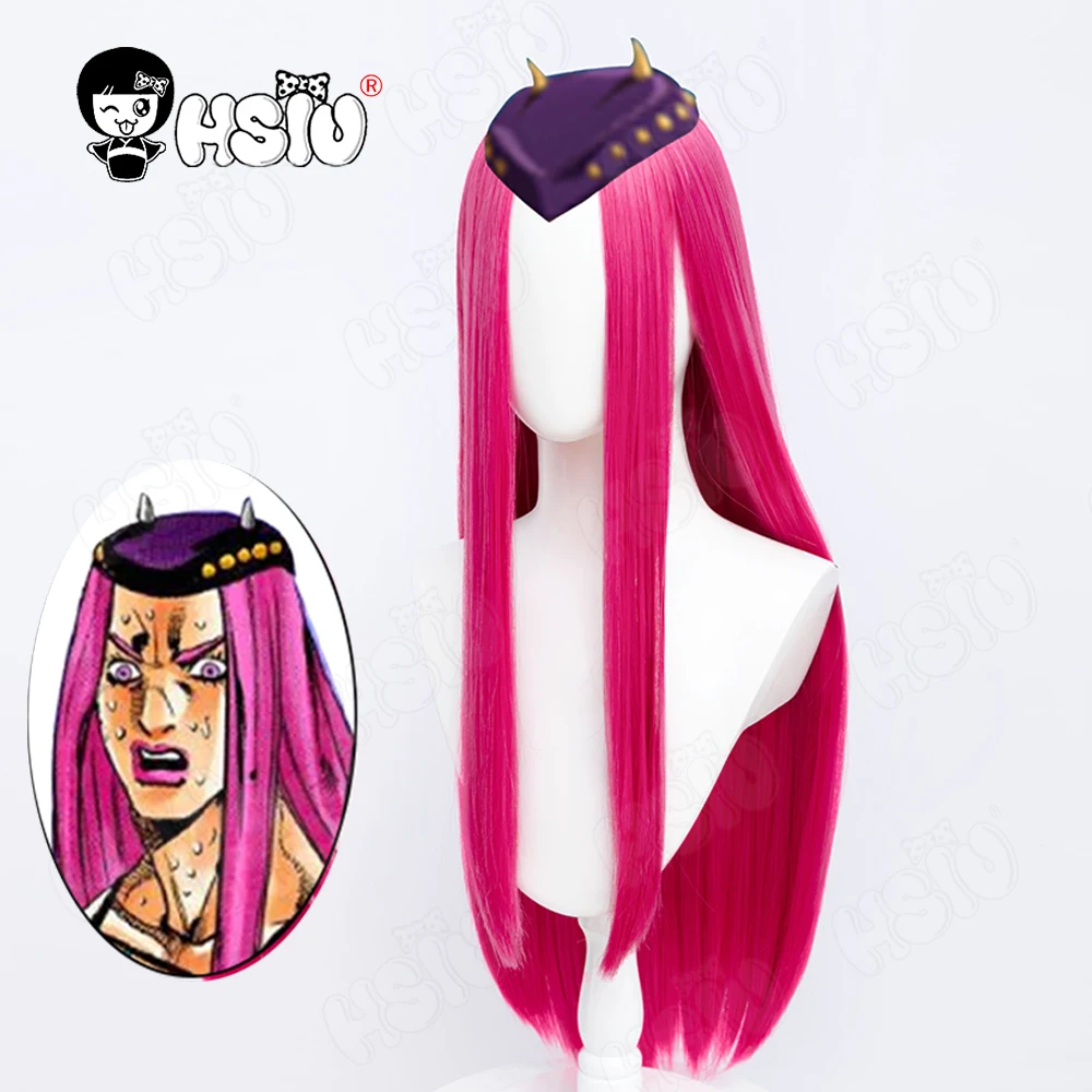 Narciso Anasui парик для косплея аниме JOJO Необычные Приключения косплей hhsiu synthetic