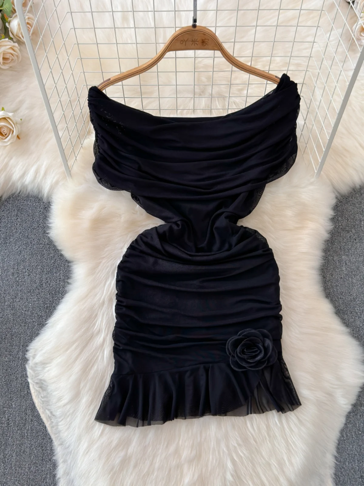 Foamlina летнее модное женское Сетчатое мини-платье с открытыми плечами сексуальное