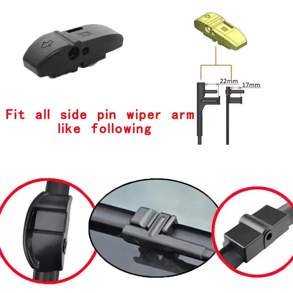 Сдвоенные резиновые щетки стеклоочистителя 26 &quot18&quot боковые штифты для лобового
