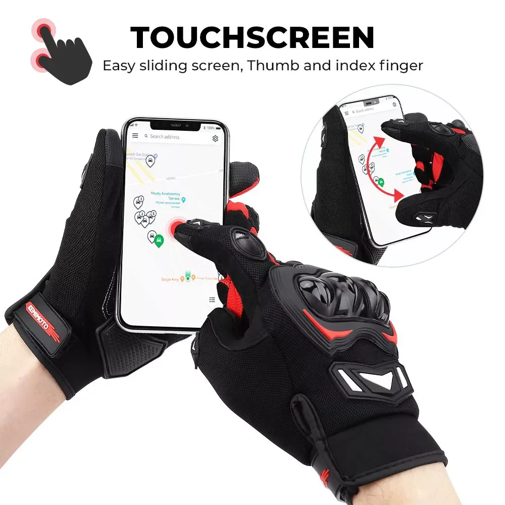 

Motorcycle Gloves Summer Riding Gloves Hard Knuckle Touchscreen Motorbike Gloves Tactical Gloves For Dirt Bike Motocross ATV UTV