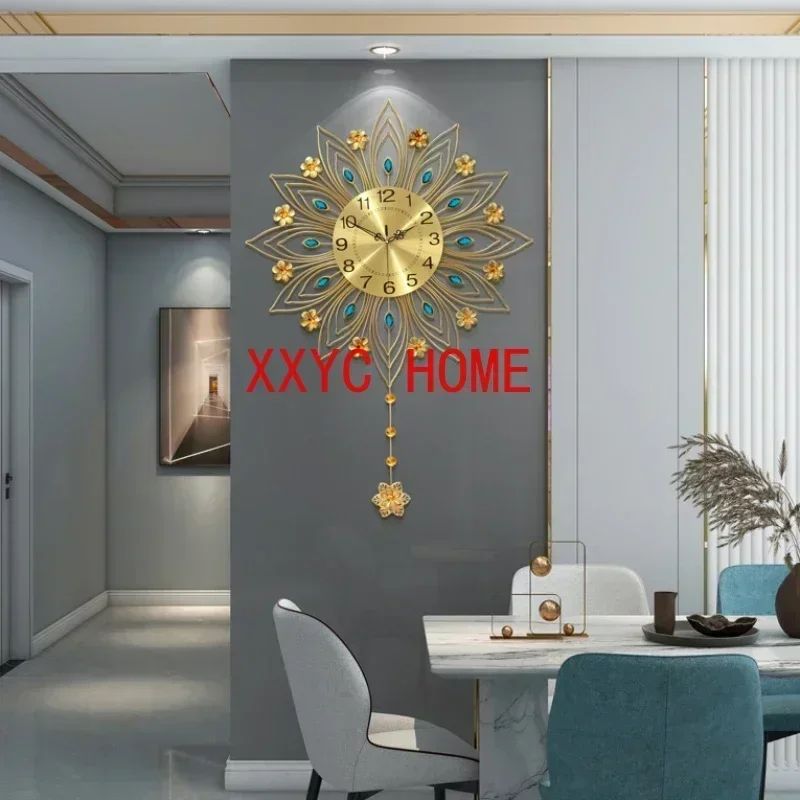 Большие настенные часы бесшумные со сменным современным дизайном для роскошного