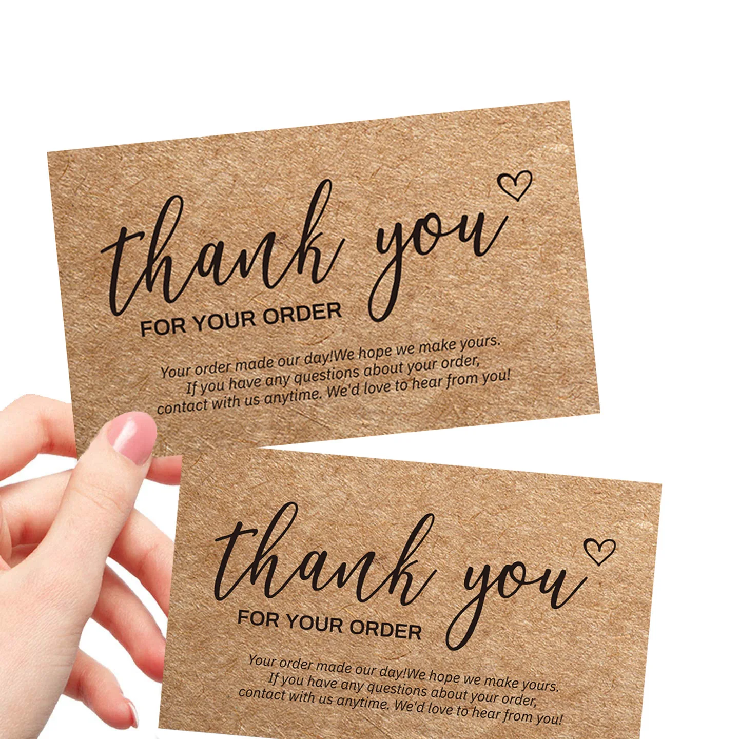 

30Pcs Kraft Paper Card Greeting Tags Thank You for Your Order for Small Shop Gift DIY Crafts Decoration Card for Small Business