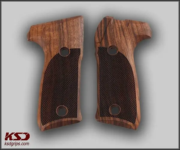 

Ksd Astra A90 Model Compatible Walnut Grip for Replacement with Diamond Checkered Pattern