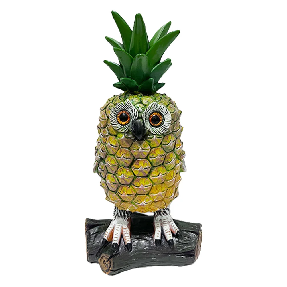 

Fruit Creative Animal Statue Cartoon Decorations Chic Novel Resin Owl Statuette Craft Statues Desktop Ornament