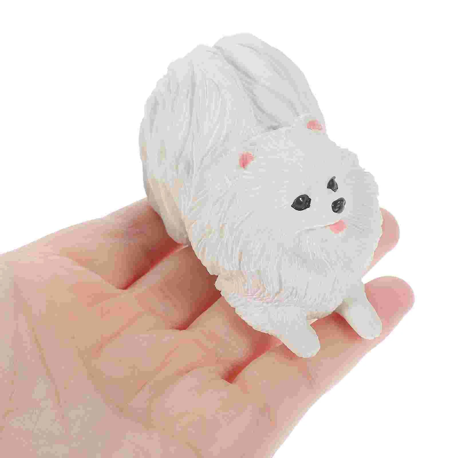 Детская однотонная модель животного мира собаки фигурка померанского шпица