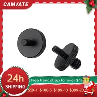 camvate 2 pieces standard aluminum universal double end m6m5m4 male to 14 20 male thread screw convert adapter connector new