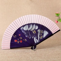 painted bamboo folding fan chinese hanfu classical fan hand held wedding bamboo fan for home decorative wedding gift