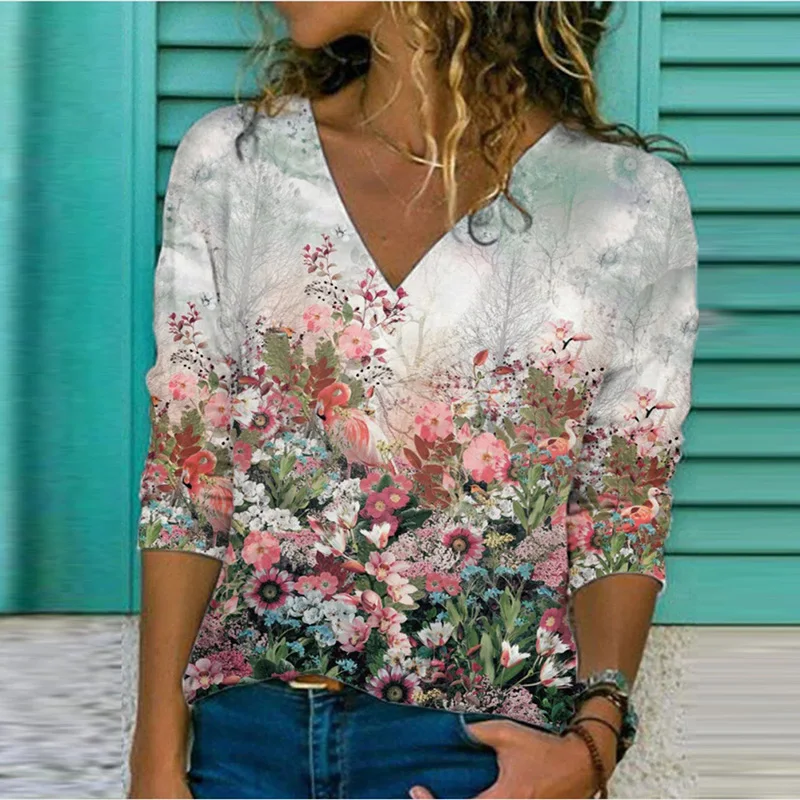 Женская футболка с длинным рукавом элегантная Свободная Повседневная