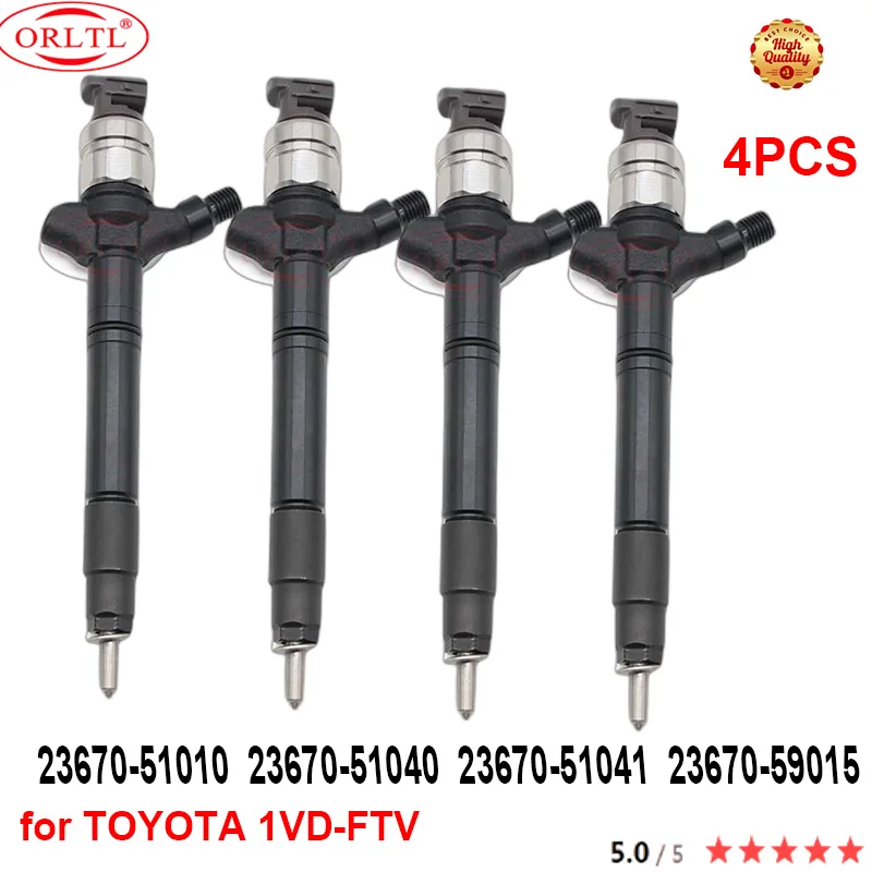 4 шт. новый инжектор дизельного топлива 23670-51010 23670-51040 23670-51041 23670-59015 для TOYOTA LAND CRUISER