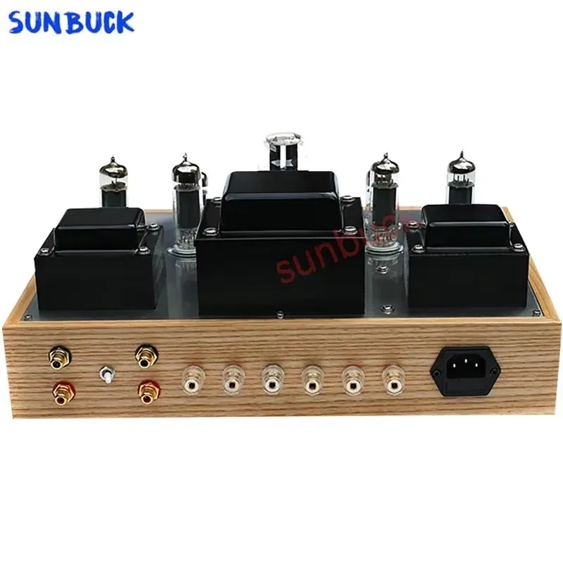 Фото Ламповый усилитель SUNBUCK 6P14 push-pull 6N3 6N1, стерео 2.0, 15 Вт, 3-полосный, сбалансированный, класс А, на вакуумных лампах 6P14, аудиоусилитель №4