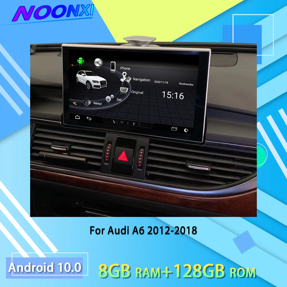 

128GB Android10 Car Radio Video Players For Audi A6 2012 2013 2014 2015 2016-2018 IPS Screen 2 Din Stereo GPS Navigation Carplay