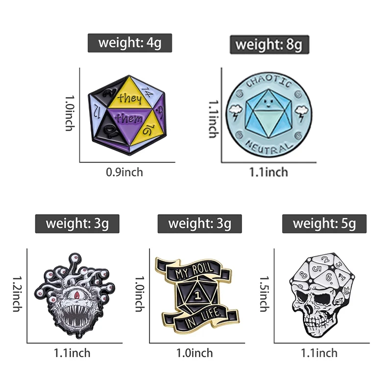 Эмалированные значки в виде игральных костей приключения реквизит для игры