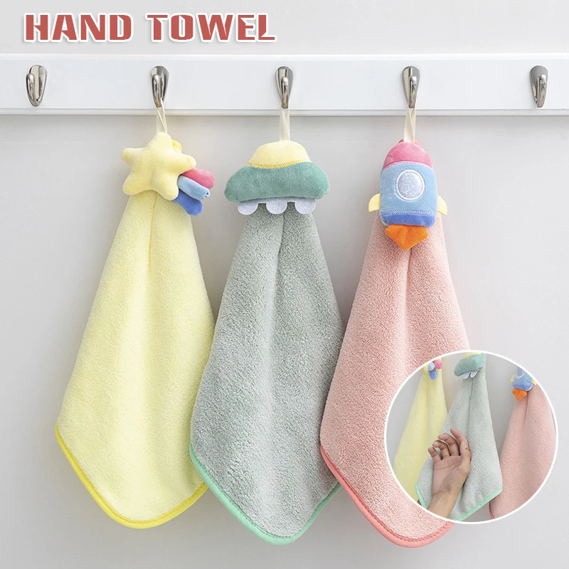 

Подвесное полотенце для рук, супервпитывающее многоразовое мягкое сухое полотенце для рук для кухни, ванной комнаты B88