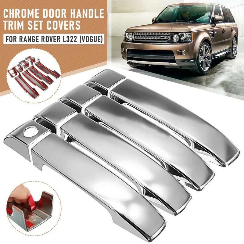 

Серебряные чехлы на дверные ручки для Land Rover Range Rover L322 2002-2012