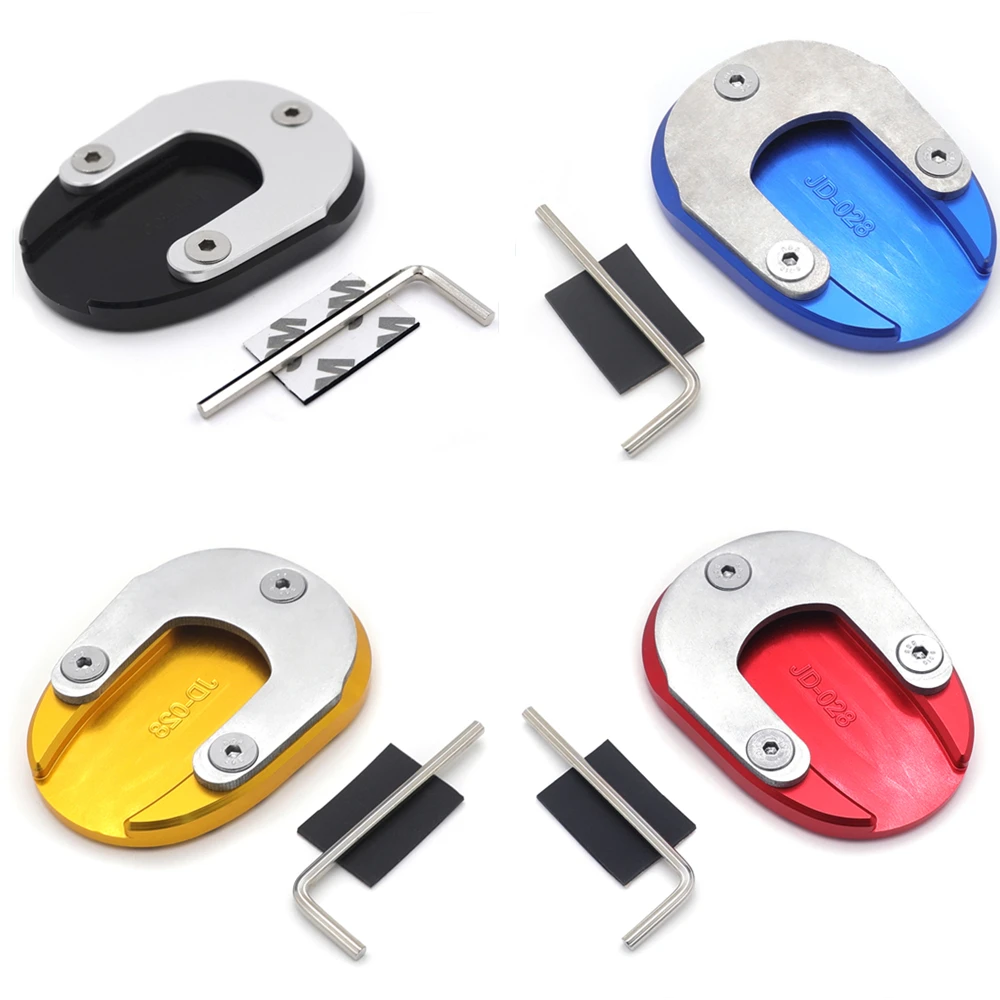 Side Stand Plate Aluminum Kickstand Pad Black