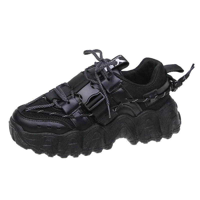 

Net red super fire black daddy shoes women's fashion 2022 spring new versatile student thick soled casual sneakers