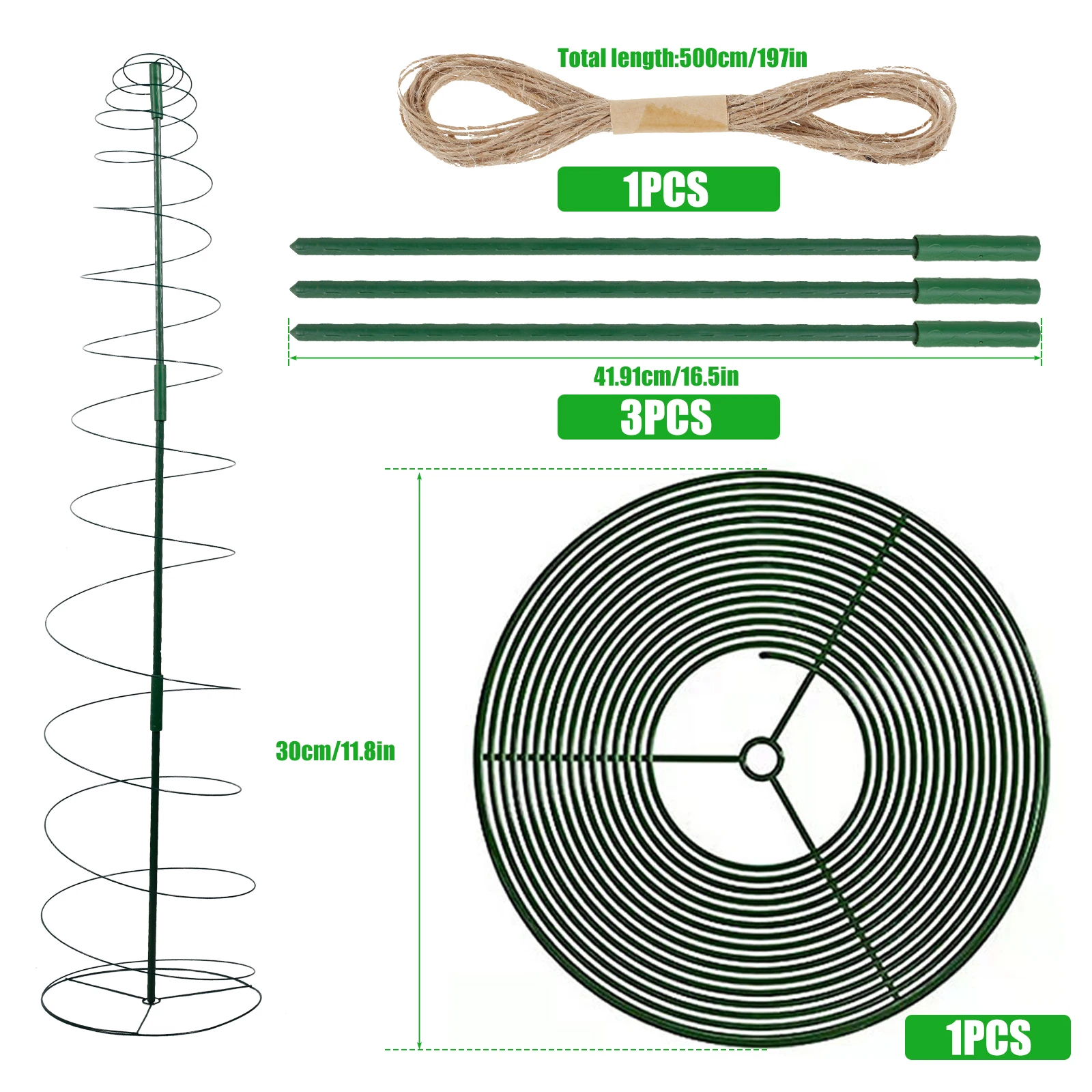 Спиральная подставка для растений растягивающаяся овощей устойчивая к ржавчине