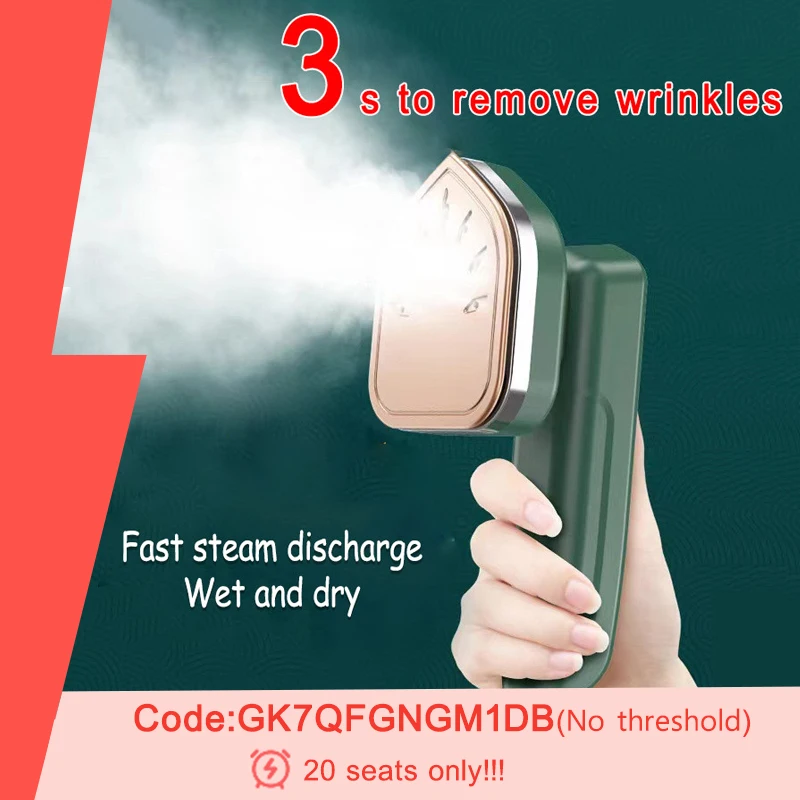Mini Garment Steamer Steam Iron Handheld Portable Home Travelling For Clothes Ironing Wet Dry Ironing Machine