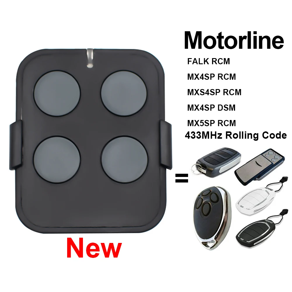

Пульт дистанционного управления Motorline 433 МГц, Открыватель ворот MX4SP DSM MXS4SP MX5SP RCM, передатчик дистанционного управления 433,92 МГц