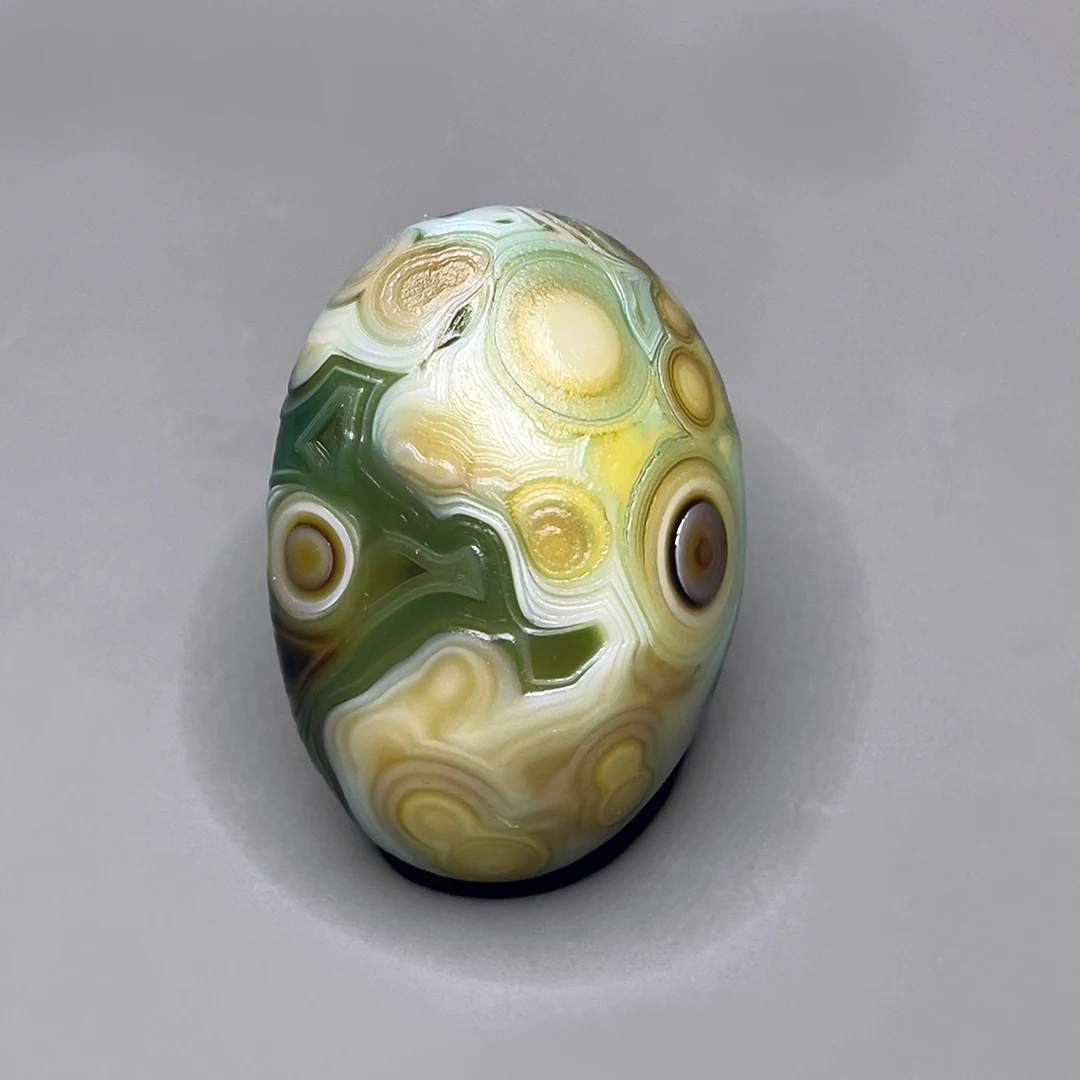 

B01-10 Pure Natural Wishing Agate Stone Colorful Flower Eye Agate Is Extremely Rare And Precious Bead For Jewelry DIY Decoration