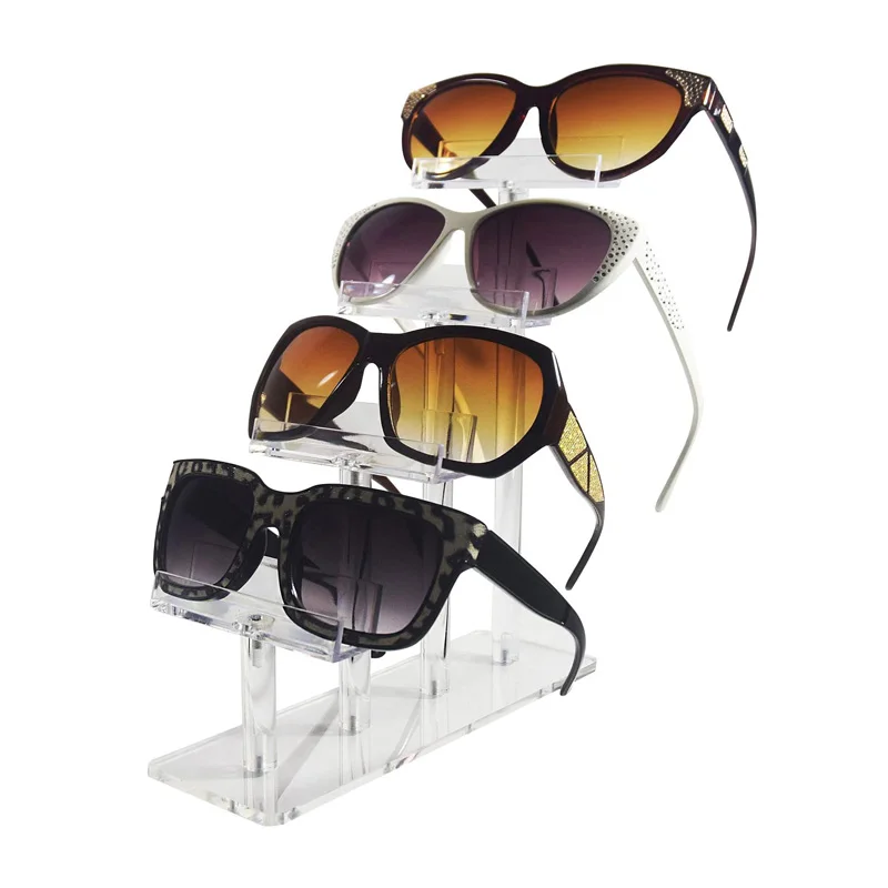Acrylic 3 4 6 Tier Eyeglasses Sunglasses Display Stand Holder Rack For Eyewear Frame Risers