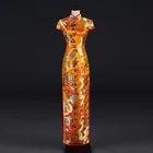 Элегантное женское новое длинное изысканное китайское вечернее платье в стиле Ципао, привлекательное приталенное винтажное восточное платье в стиле Ципао