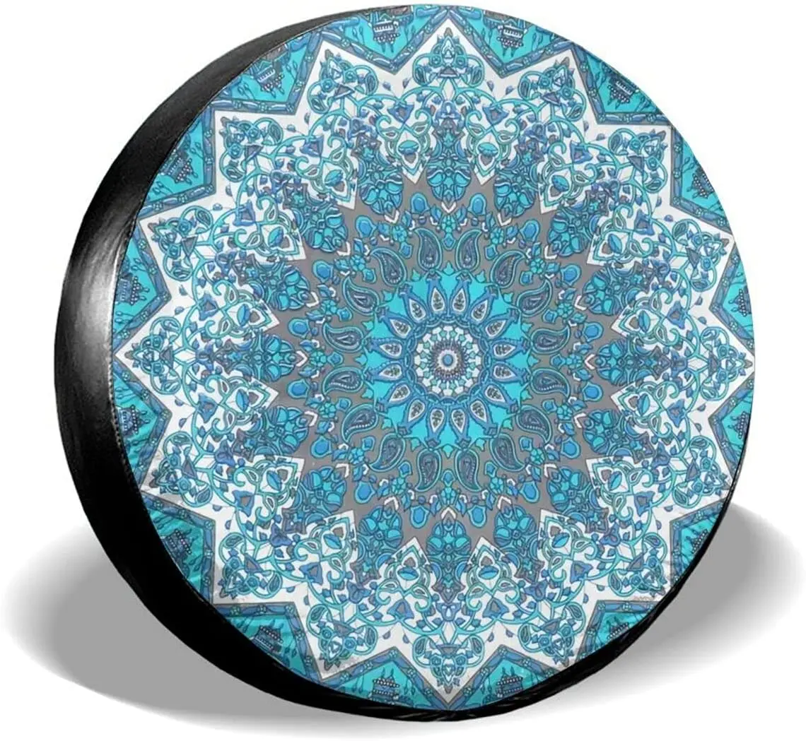 

Spare Tire Cover Universal Tires Cover Bohemian Mandala Car Tire Cover Wheel Weatherproof and Dust-Proof UV Sun Tire Cov